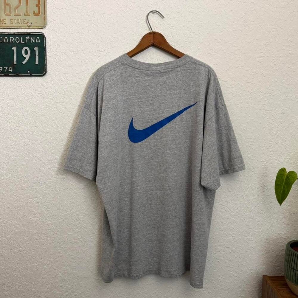 Vintage Nike Air Out Flag Football Crew Men's XXL Tee Gray Swoosh Back Hit